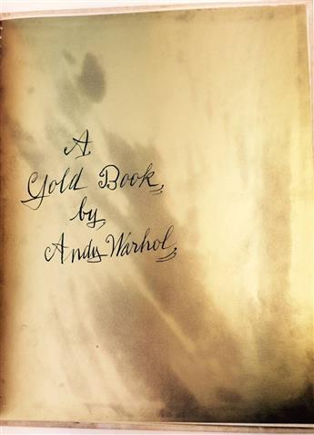 WARHOL, ANDY. A Gold Book.